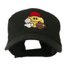 Baseball Smile Glove and Ball Embroidered Cap