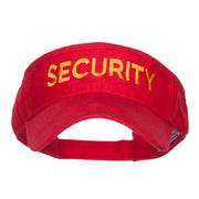 Security Embroidered Brushed Sun Visor