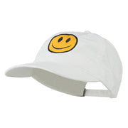 Smile Face Embroidered Washed Cap