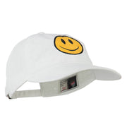 Smile Face Embroidered Washed Cap