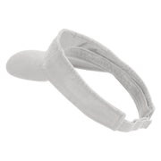 Robot Head Icon Embroidered Pro Style Cotton Twill Washed Visor - White OSFM