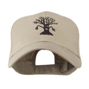 Spooky Halloween Tree Embroidered Cap