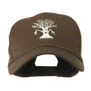 Spooky Halloween Tree Embroidered Cap