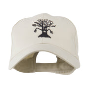 Spooky Halloween Tree Embroidered Cap