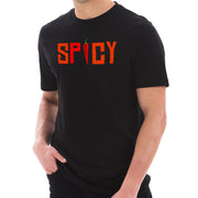 Spicy Word Graphic Design Unisex Short Sleeve Cotton Jersey T-Shirt