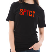 Spicy Word Graphic Design Unisex Short Sleeve Cotton Jersey T-Shirt