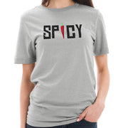 Spicy Word Graphic Design Unisex Short Sleeve Cotton Jersey T-Shirt