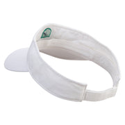 Cute Ghost Icon Embroidered Prostyle Cotton Twill Washed Visor - White OSFM