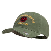 U.S. Army 27th Infantry Brigade Combat Team Embroidered Washed Solid Pigment Dyed Cotton Twill Brass Buckle Cap - Olive OSFM