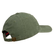 U.S. Army 27th Infantry Brigade Combat Team Embroidered Washed Solid Pigment Dyed Cotton Twill Brass Buckle Cap - Olive OSFM