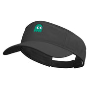 Cute Ghost Icon Embroidered Prostyle Cotton Twill Washed Visor - Black OSFM