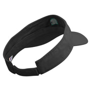 Cute Ghost Icon Embroidered Prostyle Cotton Twill Washed Visor - Black OSFM