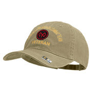 U.S. Army 27th Infantry Brigade Combat Team Embroidered Washed Solid Pigment Dyed Cotton Twill Brass Buckle Cap - Khaki OSFM