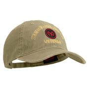 U.S. Army 27th Infantry Brigade Combat Team Embroidered Washed Solid Pigment Dyed Cotton Twill Brass Buckle Cap - Khaki OSFM