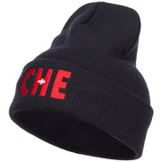 Switzerland CHE Flag Embroidered Long Beanie