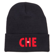 Switzerland CHE Flag Embroidered Long Beanie