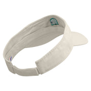 Cute Ghost Icon Embroidered Prostyle Cotton Twill Washed Visor - Stone OSFM