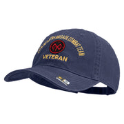 U.S. Army 27th Infantry Brigade Combat Team Embroidered Washed Solid Pigment Dyed Cotton Twill Brass Buckle Cap - Navy OSFM