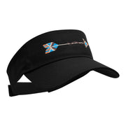 Tribal Arrow Embroidered Cotton Twill Visor