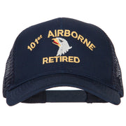 101st Airborne Retired Embroidered Solid Cotton Mesh Pro Cap