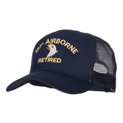 101st Airborne Retired Embroidered Solid Cotton Mesh Pro Cap