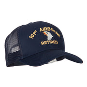 101st Airborne Retired Embroidered Solid Cotton Mesh Pro Cap