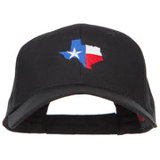 Texas Flag Map Embroidered Cotton Twill Cap