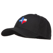 Texas Flag Map Embroidered Cotton Twill Cap