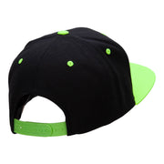 Tennis Action Embroidered Wool Blend Two Tone Cap