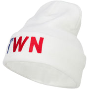 Taiwan TWN Flag Embroidered Long Beanie