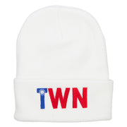 Taiwan TWN Flag Embroidered Long Beanie