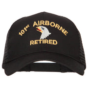 101st Airborne Retired Embroidered Solid Cotton Mesh Pro Cap