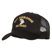 101st Airborne Retired Embroidered Solid Cotton Mesh Pro Cap