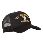 101st Airborne Retired Embroidered Solid Cotton Mesh Pro Cap