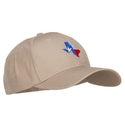 Texas Flag Map Embroidered Cotton Twill Cap