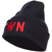 Taiwan TWN Flag Embroidered Long Beanie