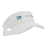 Tribal Arrow Embroidered Cotton Twill Visor