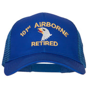 101st Airborne Retired Embroidered Solid Cotton Mesh Pro Cap