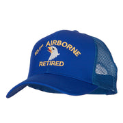 101st Airborne Retired Embroidered Solid Cotton Mesh Pro Cap