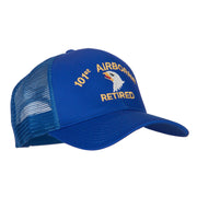 101st Airborne Retired Embroidered Solid Cotton Mesh Pro Cap