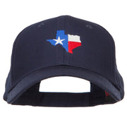 Texas Flag Map Embroidered Cotton Twill Cap