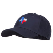 Texas Flag Map Embroidered Cotton Twill Cap