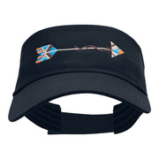 Tribal Arrow Embroidered Cotton Twill Visor