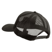 Licensed 101st Airborne Retired Embroidered Solid Cotton Twill Mesh Prostyle Cap - Charcoal OSFM