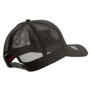 Licensed 101st Airborne Retired Embroidered Solid Cotton Twill Mesh Prostyle Cap - Charcoal OSFM