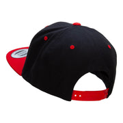 Tennis Action Embroidered Wool Blend Two Tone Cap