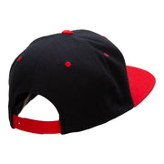 Tennis Action Embroidered Wool Blend Two Tone Cap