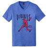 Grunge Tennis Player V-Neck Graphic Shirt