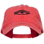 Eye That Sees All Embroidered Washed Dyed Cotton Cap