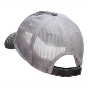 Satellite Outline Embroidered Unstructured Cotton Mesh Cap